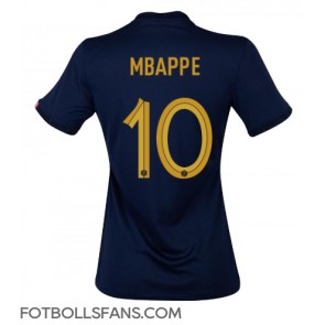 Frankrike Kylian Mbappe #10 Replika Hemmatröja Damer VM 2022 Kortärmad
